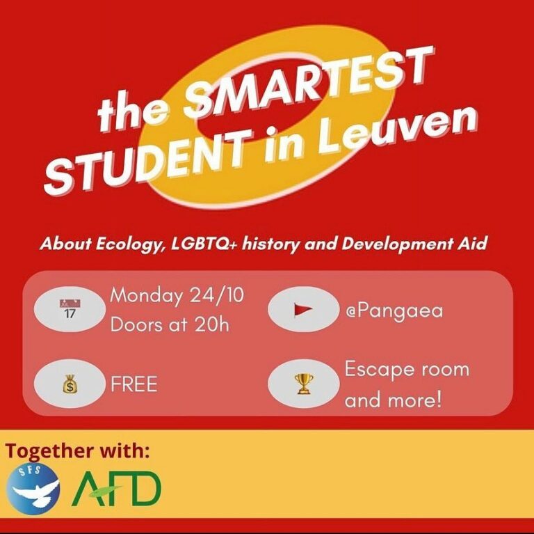 The smartest student in leuven about Ecology, LGBTQ+, history and development aid